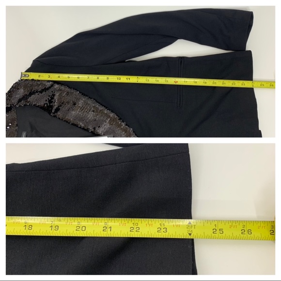 Adrianna Papell Black Sequin Lapel Lightweight Ponte Blazer New Nwt Size Medium - Picture 16 of 16